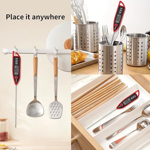 YFL Digital Meat Thermometer, Instant Read Food Thermometer, Large LCD Display - Image 7