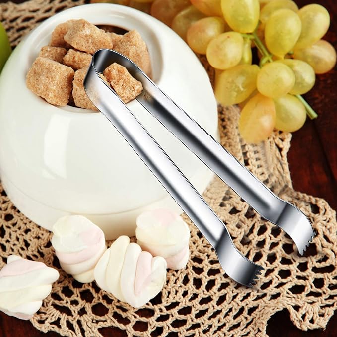 Gejoy 12 Pieces Sugar Ice Tongs Stainless Steel Mini Serving Appetizers Small - Image 4