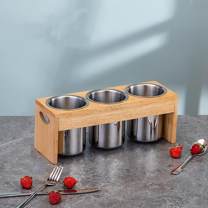 ZOOFOX 3 Pack Silverware Holder, Stainless Steel Utensil Organizer - Image 5