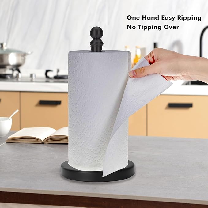 Paper Towel Holder Countertop, Standing Paper Towel Roll Holder - Image 2