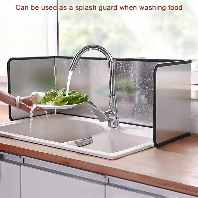 4 Sided Oil Splatter Guard Grease Splatter Guard Stove Splatter Guard, Splatter - Image 2