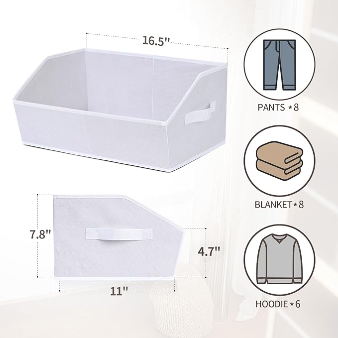 Homsorout Closet Baskets for Shelves - Image 2