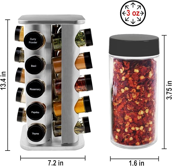 Orii 20 Jar Rotating Spice Rack - Image 2