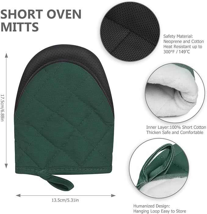 1 Pair Short Oven Mitts - Image 3