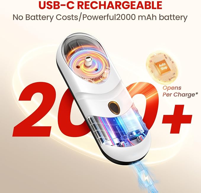 One Touch Electric Can Opener Fits Almost All Can Sizes - Image 2