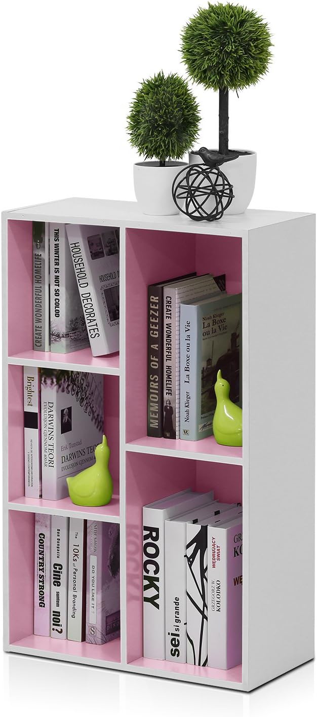 Furinno LUDER Book Shelf, 5-Cube Bookshelf, Reversible Bookcase, 9.4 x 19.5 x - Image 7