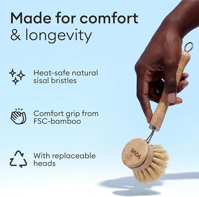 Vove Bamboo Dish Brush, FSC-Certified - Image 4
