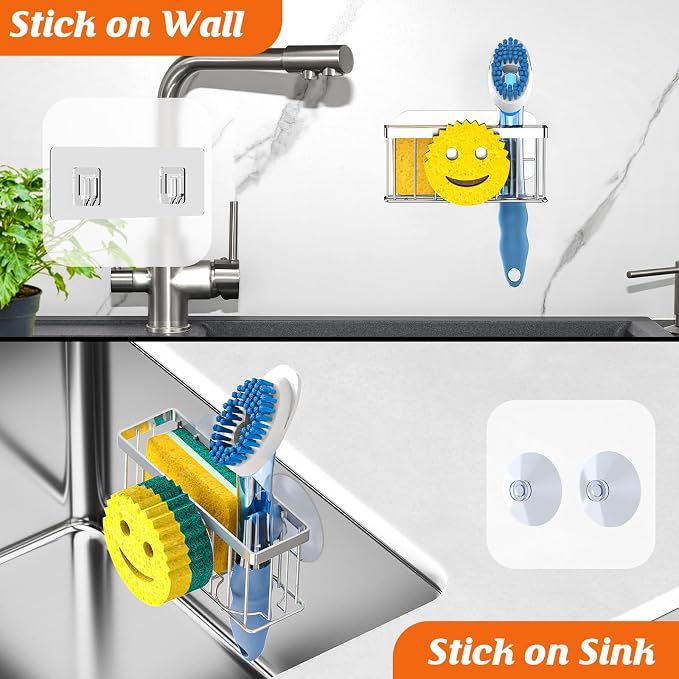 MURLONG Sponge Holder Smiley Face, Sink Caddy - Image 7