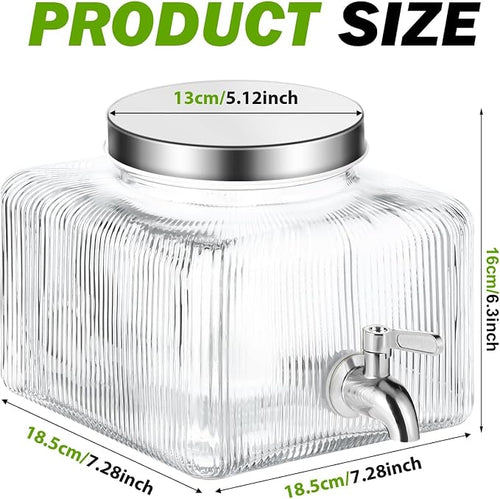 1 Gallon Drink Dispensers for Parties, Beverage Dispenser for Fridge - Image 2