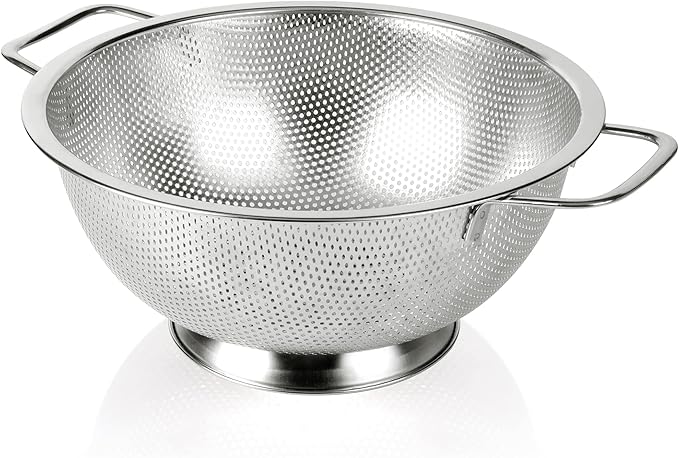 Gulex Colander Stainless Steel 5-Quart, Strainer by Gulex