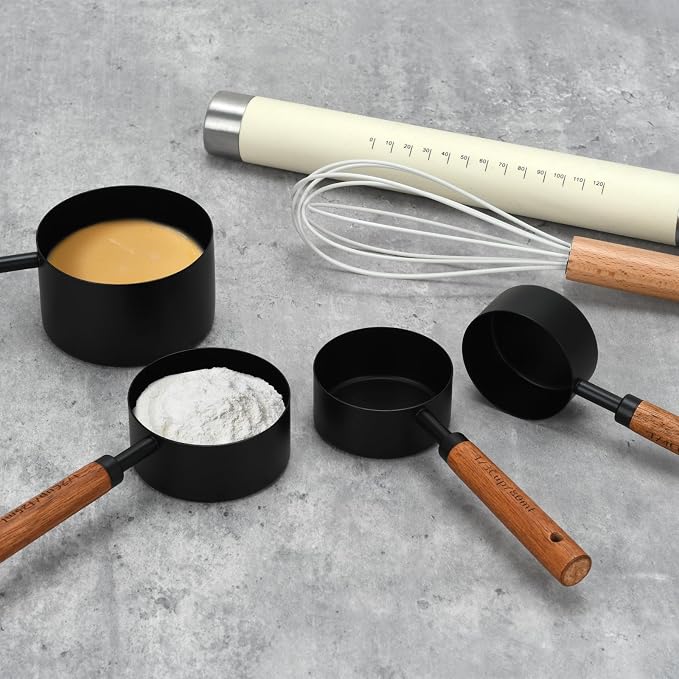 Black Measuring Cups and Spoons Set, Measuring Spoons and Measuring Cup Set - Image 5