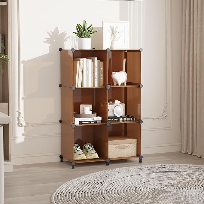 AWTATOS Cube Storage Organizer, Storage Cubes Shelves Bookshelf, 6 Cube Closet - Image 4