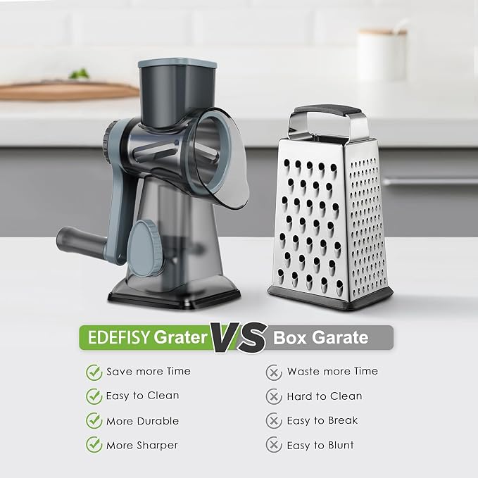Cheese Grater Hand Crank Rotary Vegetables Shredder - Image 4