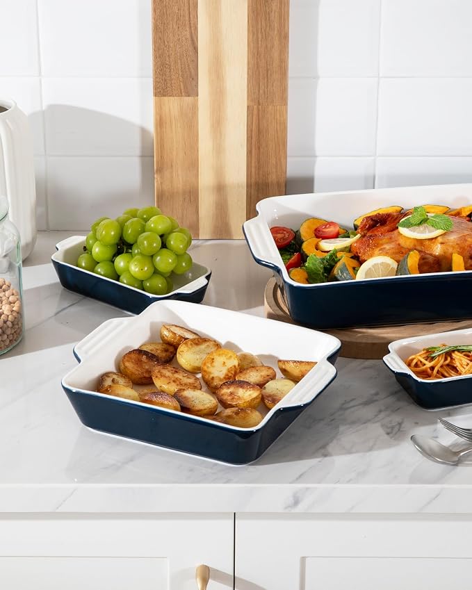 Sweejar Ceramic Bakeware Set of 4, Casserole Dishes - Image 5