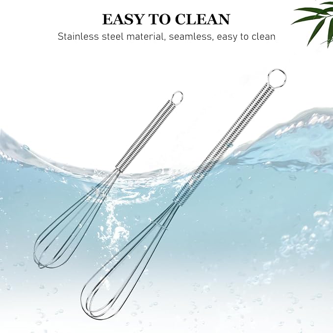 NileHome Mini Whisks Stainless Steel Whisk Set 5" 7" Kitchen Small Wisk Balloon - Image 7