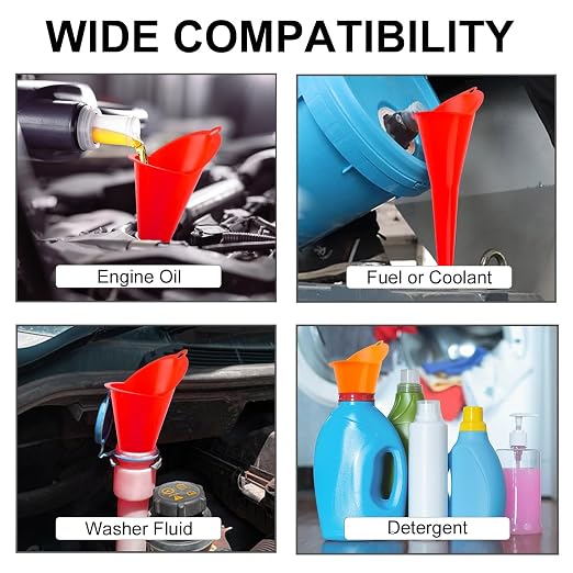3-Pack Long-Neck Oil Funnels, Gas & Transmission Fluid - Image 7