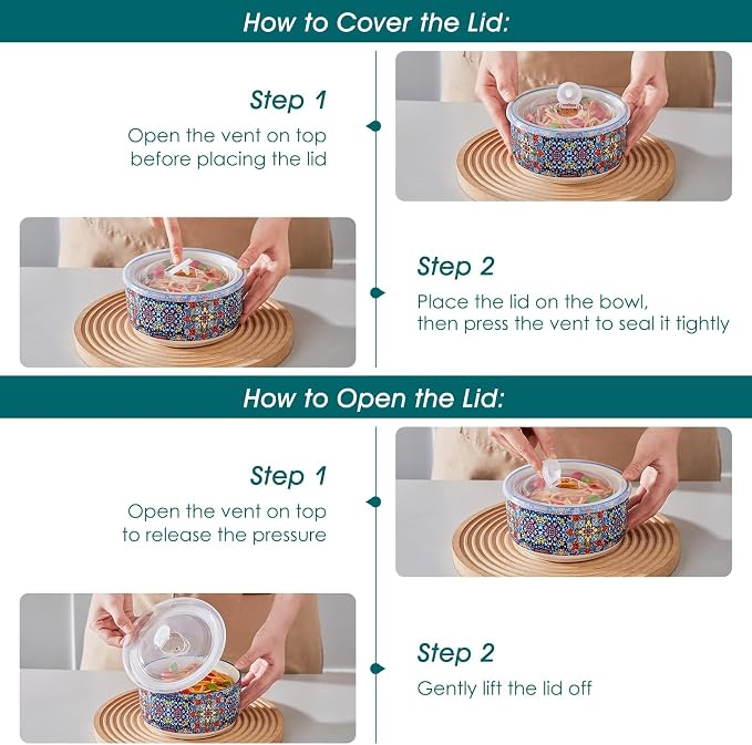 vancasso 36 oz Ceramic Bowls - Image 9