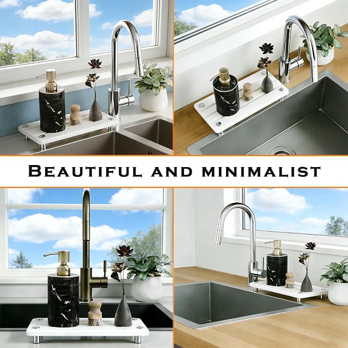 2PCS Instant Dry Sink Caddy for Bathroom Counter, Durable Kitchen Sink Organizer - Image 8