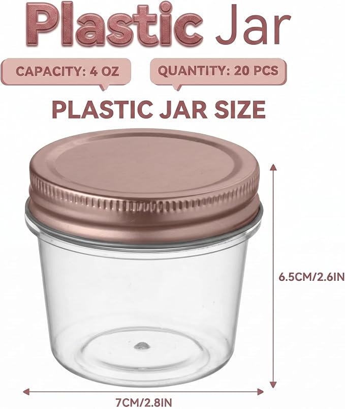 novelinks 4 oz Small Plastic Jars - Image 2