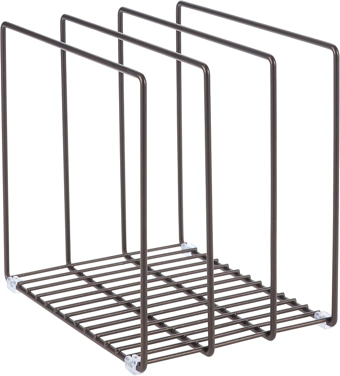 mDesign Steel Storage Tray Organizer Rack - Image 8