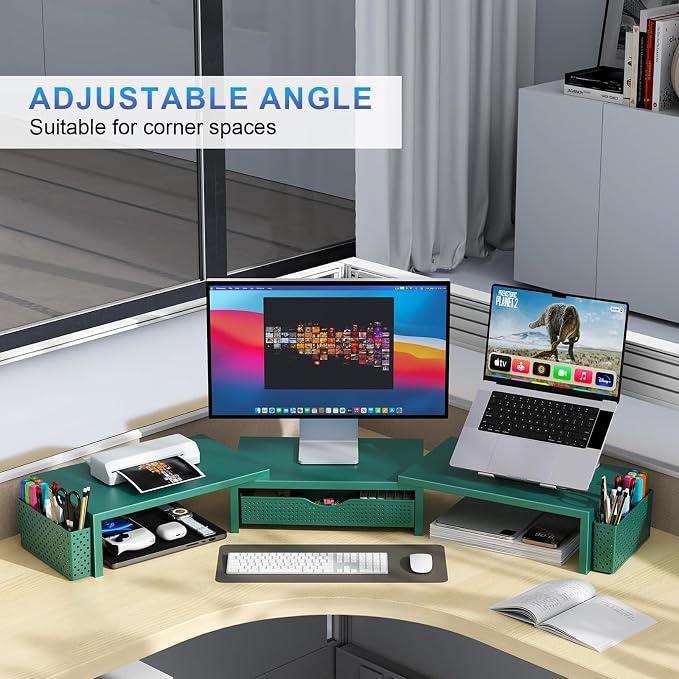 gianotter Dual Monitor Stand Riser, Desk Organizer - Image 4