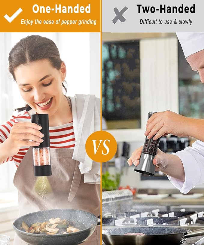 Rechargeable Electric Salt and Pepper Grinder Set - Image 7