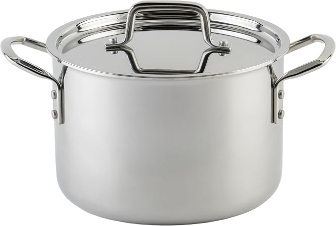 WINCO Tri-Ply Stock Pot, 6-quart-qt-6qt by Winco