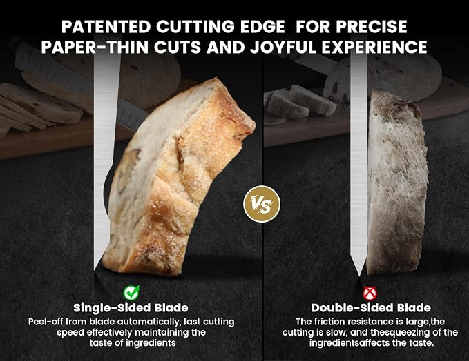 CoquusAid Bread Knife for Homemade Bread, 9 Inch Multifunction Serrated Knife - Image 2