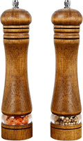 Haomacro Pepper Grinder, Wood Salt and Pepper Mills Set, Classic Manual Spice by Haomacro
