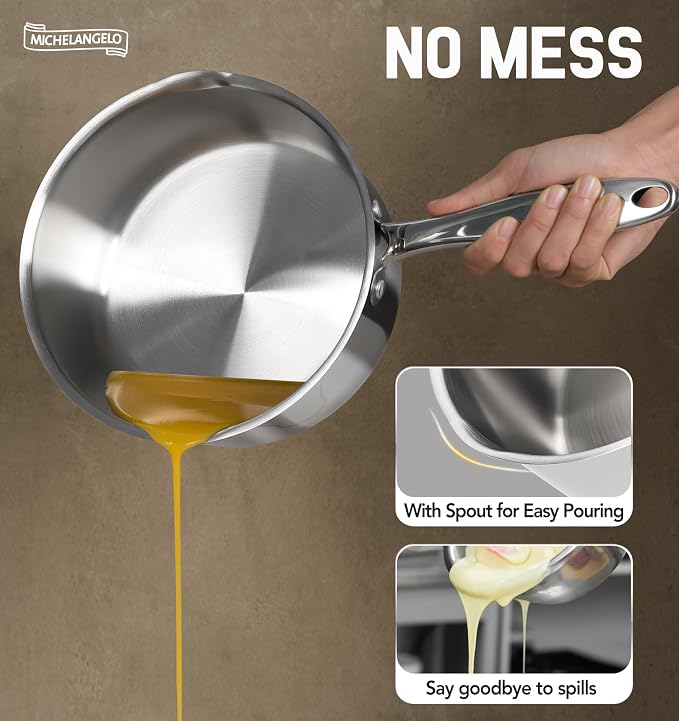 MICHELANGELO Stainless Steel Saucepan - Image 3