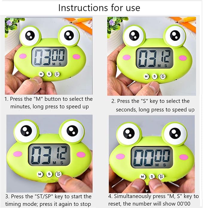 Kitchen Timer, Cute Cartoon Animal Countdown Timer, Digital Cooking - Image 7