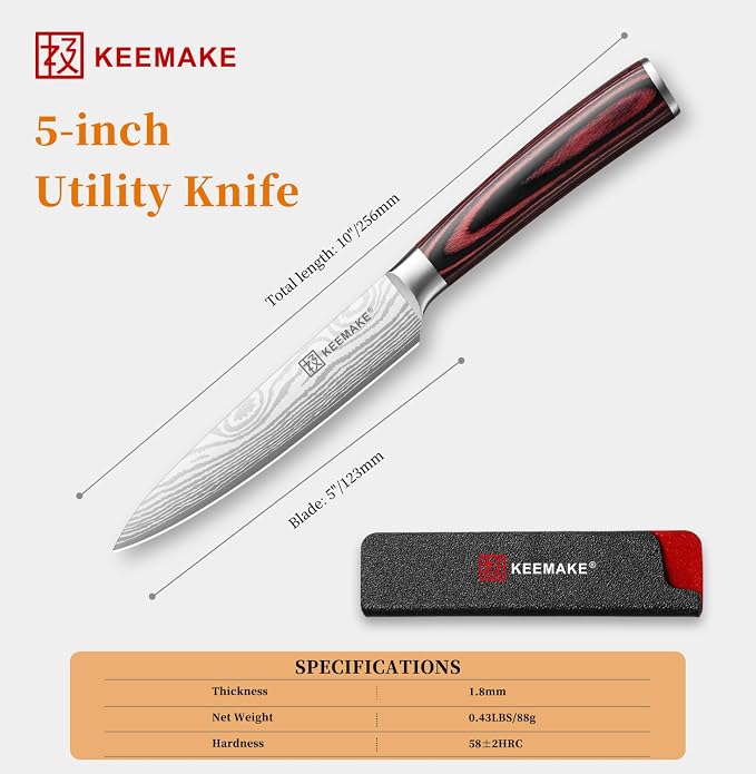 KEEMAKE 5 Inch Paring Knife - Image 6