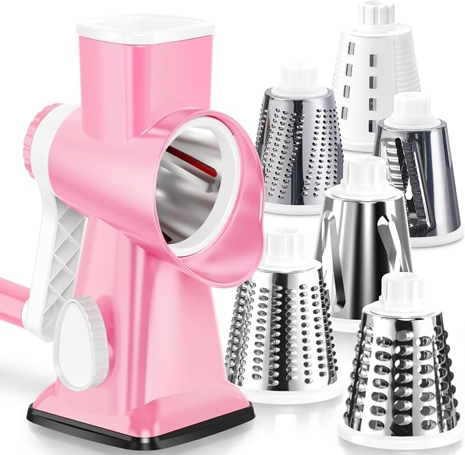 KEOUKE Rotary Cheese Grater Pro 6 in 1 by KEOUKE