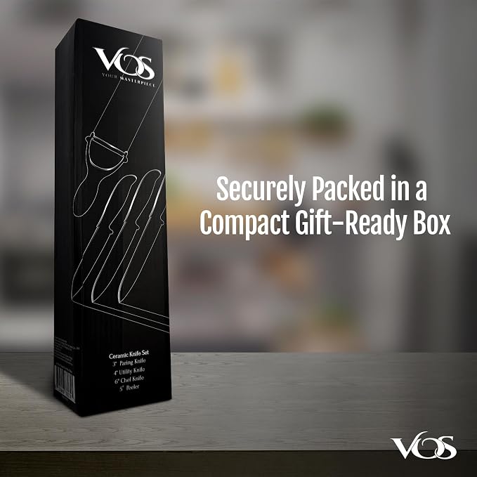 Vos Ceramic Knife Set with Peeler, Ceramic Knives Set - Image 8