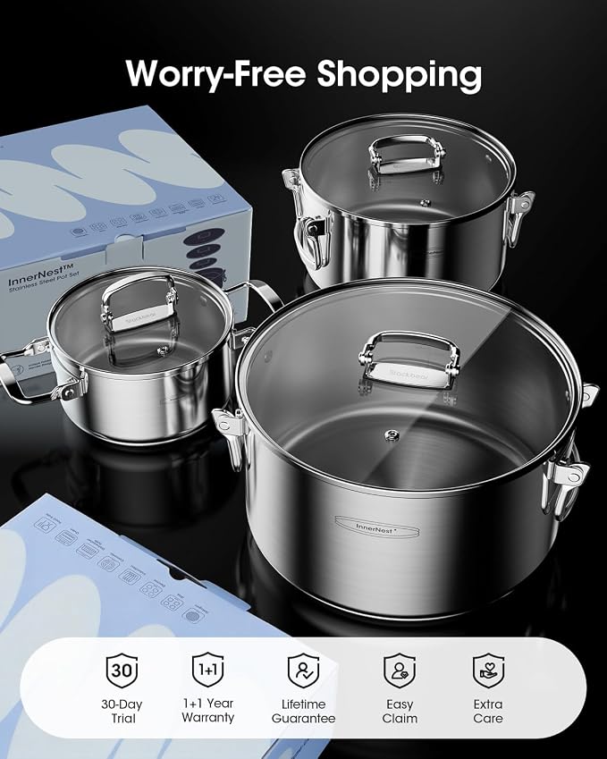 3-Ply Stainless Steel Stock Pot Set - Image 9