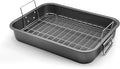 Large Roasting Pan With Rack 12” X 16” by Unknown