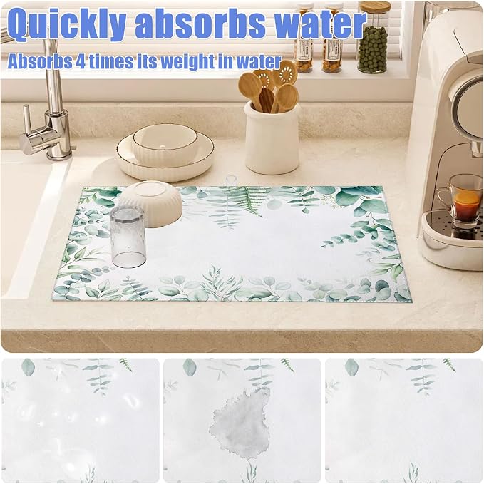 Sage Eucalyptus Dish Drying Mat - Image 4