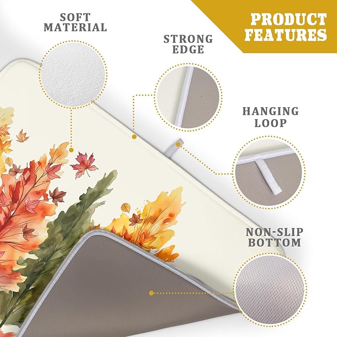 Fall Maple Leaves Dish Drying Mat - Image 3
