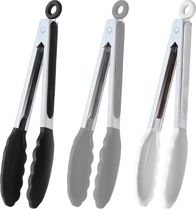 HINMAY 9-Inch Serving Tongs Silicone Tongs by HINMAY