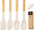 Silicone Spatula Spoon Set, and Spreading, Sturdy BPA-Free Matte Silicone by BADIANO