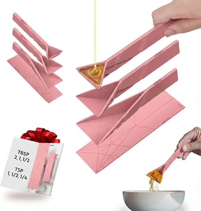 POLYGONS - Original Flat 3-in-1 Folding Measuring Spoons | 2 Spoons fold into 6 by Polygons