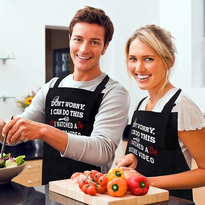 ONFAON Funny Apron for Men Women, Father's Day Gifts, Gifts for Mom, Birthday - Image 2