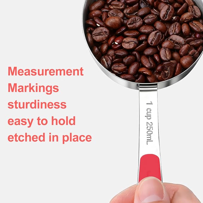 Bopei Measuring Cups and Spoons Set Stainless Steel 10 Piece - Image 4