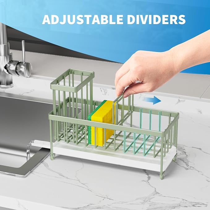 Cisily Sponge Holder for Kitchen Sink, Sink Caddy Organizer - Image 4