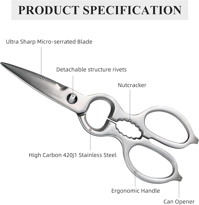 Sunnecko Heavy Duty Kitchen Scissors - Image 2