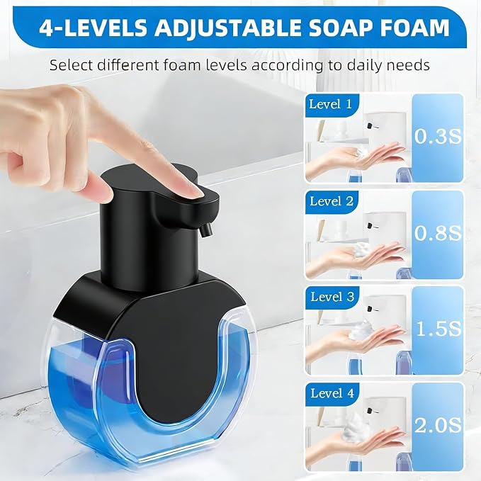 2Pack Automatic Soap Dispenser Touchless, Rechargeable Foaming Soap Dispenser - Image 4