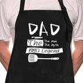 Rosoz Funny Black Chef Aprons for Men, Dad BBQ Legend, Adjustable Kitchen by Rosoz