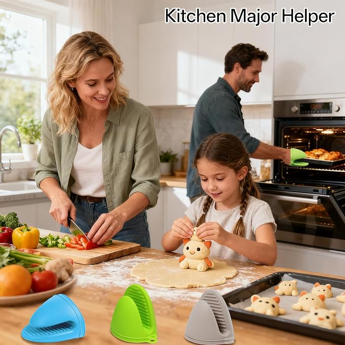 Silicone Oven Mitts Heat Resistant Pot Holders - Image 2