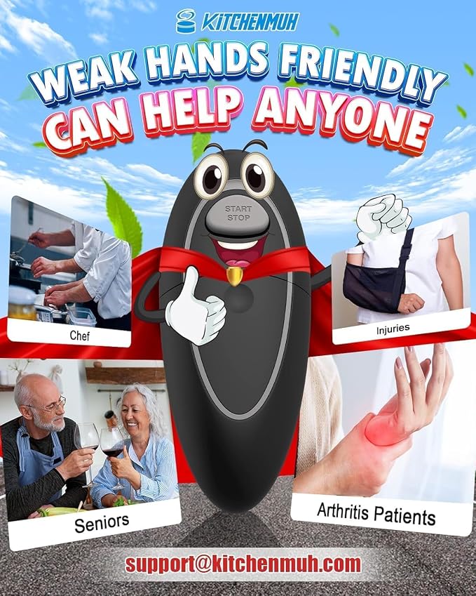 One Touch Electric Can Opener Fits All Can Sizes - Image 7