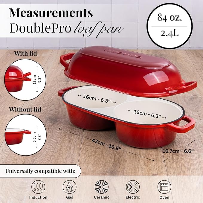 Dutch Oven For Sourdough Bread Baking – Enamelled Cast Iron Bread Loaf Pot – - Image 2